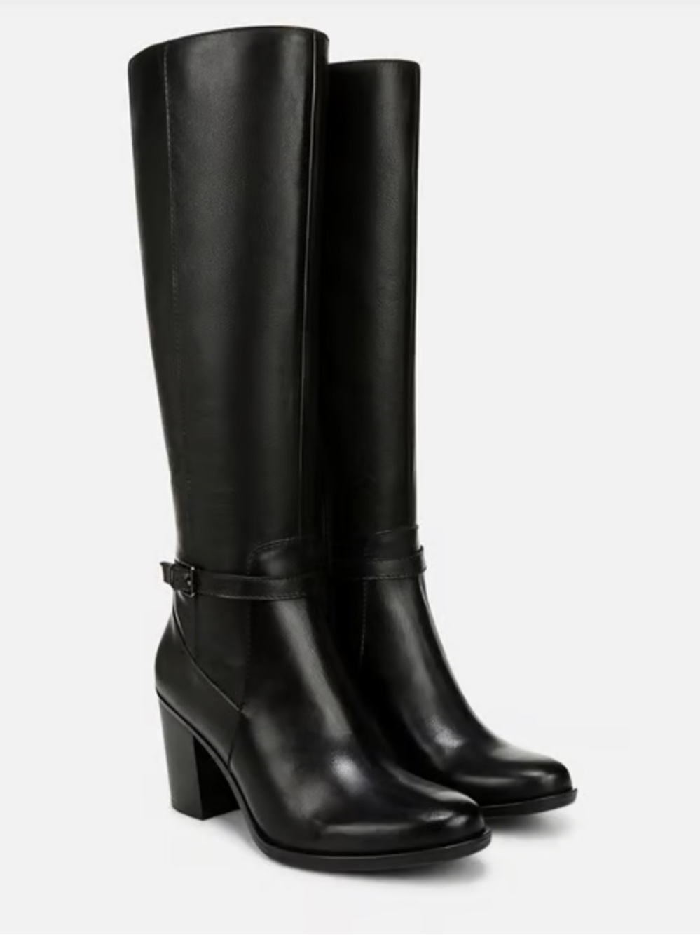 Naturalizer Kalina Tall Black Leather Boots - NWB 8.5M Wide Calf